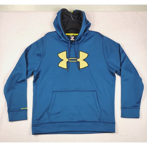 Under Armour Hoodie Mens Sz  XL Blue Storm 1 Cold Gear Pullover 1259632 - Picture 1 of 11